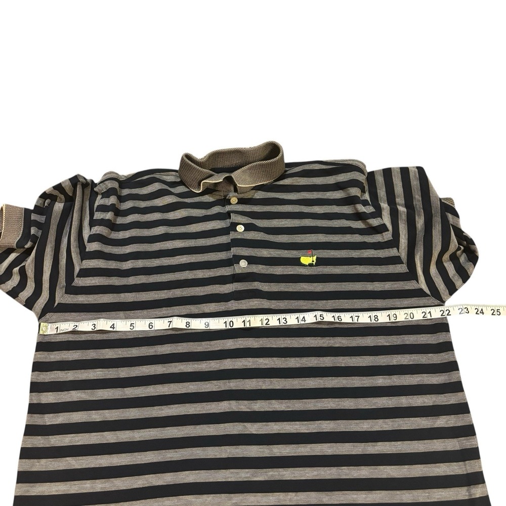 Augusta National Golf Shop Masters Golf Polo Shirt Black‎ Grey Mens Medium - Picture 7 of 8